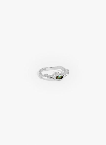 #color_Silver with green CZ